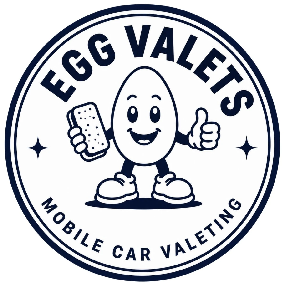 Egg Valets mascot logo